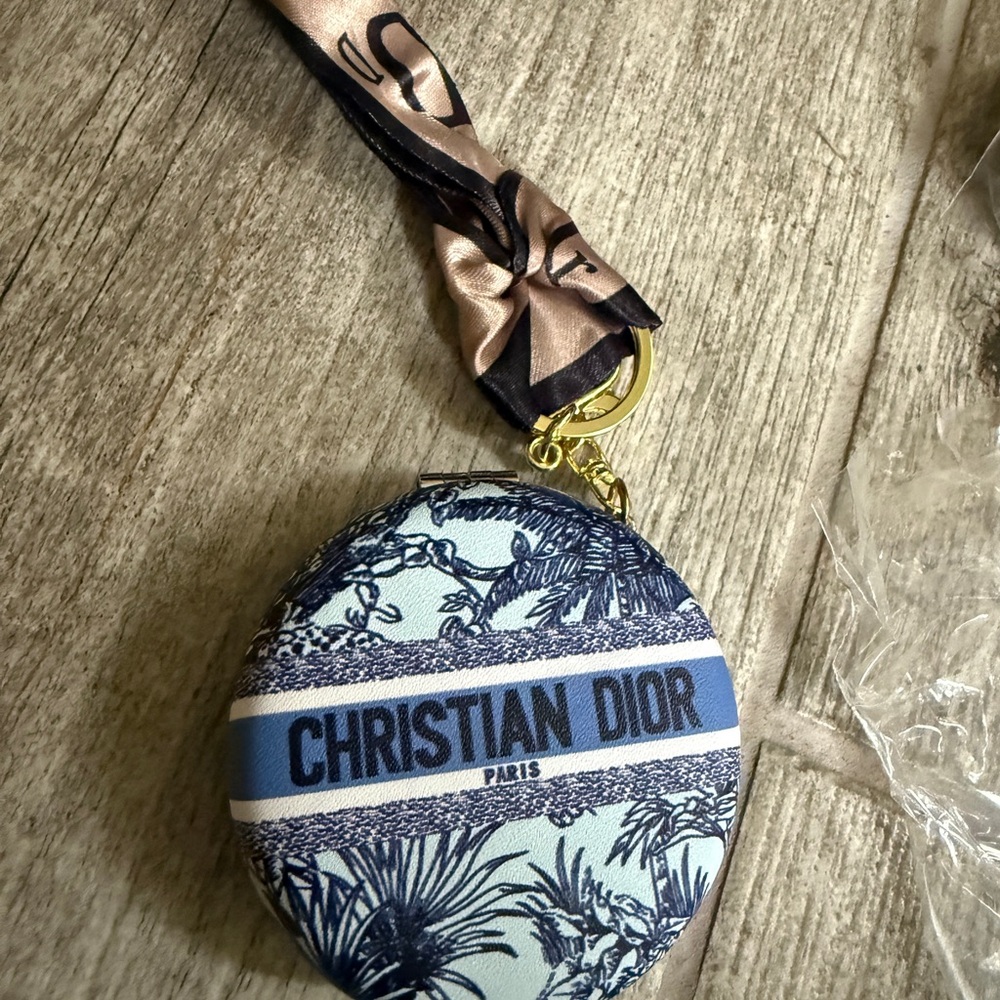 Christian Dior Blue mirror with scarf accent